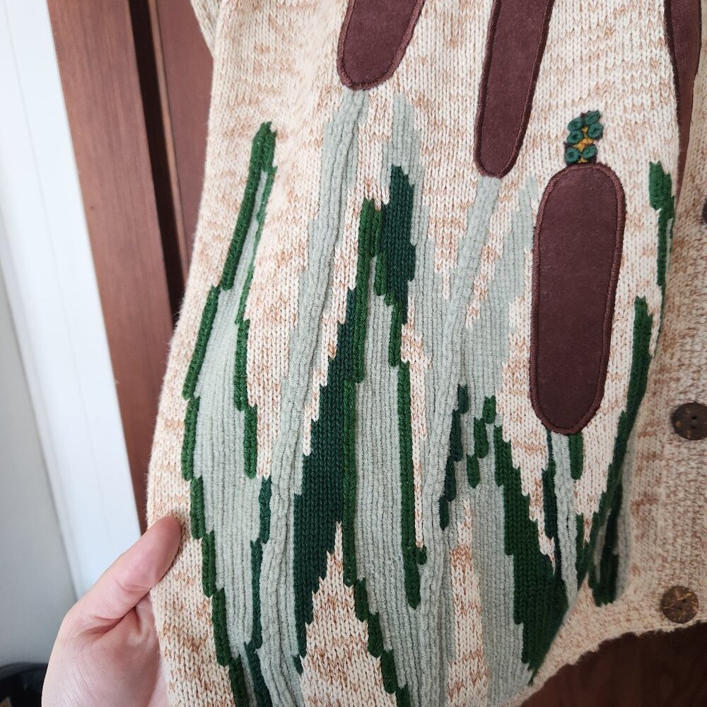 Vintage E Main Line by Eagle's Eye Sweater with Cattails - Picture 3 of 11